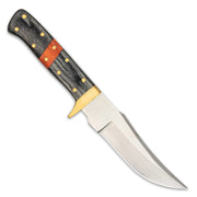 8" Handmade Stainless Steel Bushcraft Skinner Knife Wood Handle Outdoor Knife With Leather Sheath