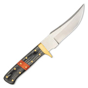 8" Handmade Stainless Steel Bushcraft Skinner Knife Wood Handle Outdoor Knife With Leather Sheath