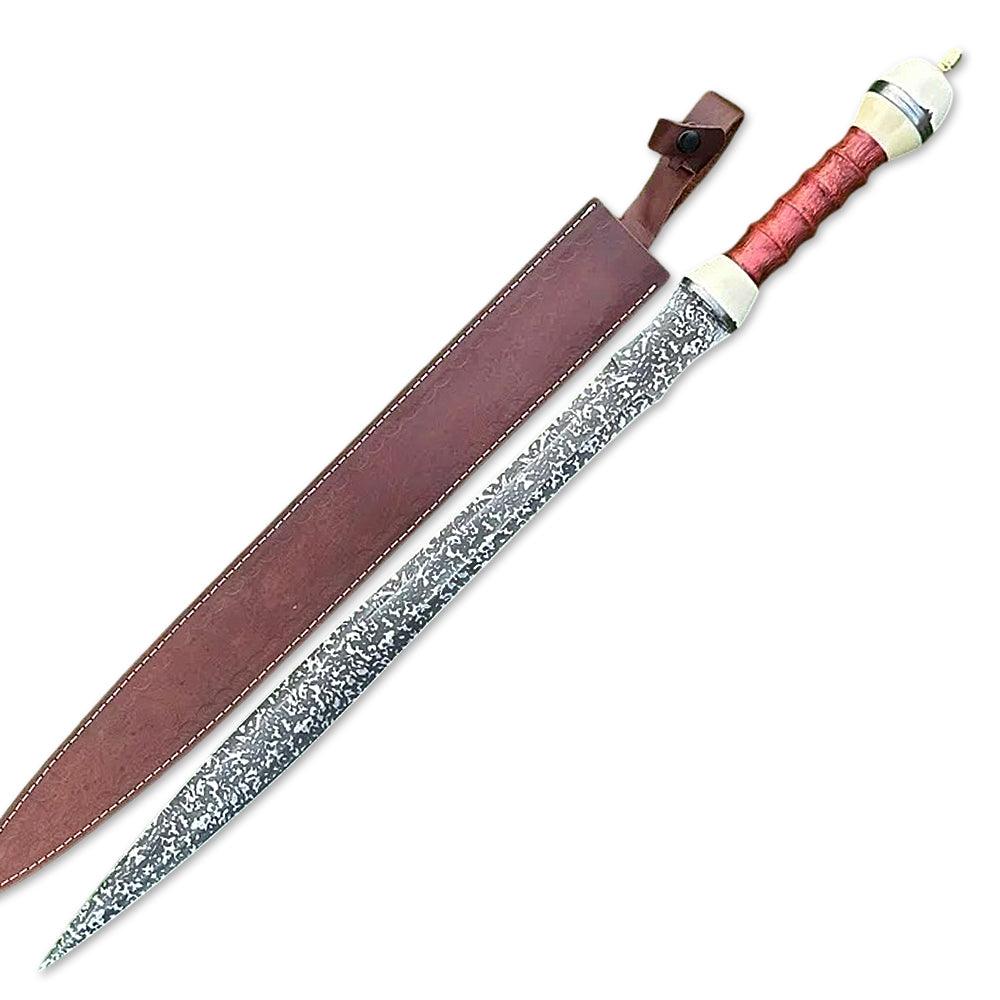 Handmade Stainless Steel Roman Gladius Medieval Historical Sword With Leather Sheath - propswords
