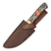 8" Handmade Stainless Steel Bushcraft Skinner Knife Wood Handle Outdoor Knife With Leather Sheath