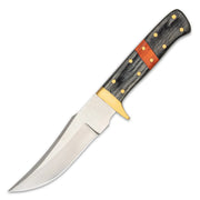 8" Handmade Stainless Steel Bushcraft Skinner Knife Wood Handle Outdoor Knife With Leather Sheath