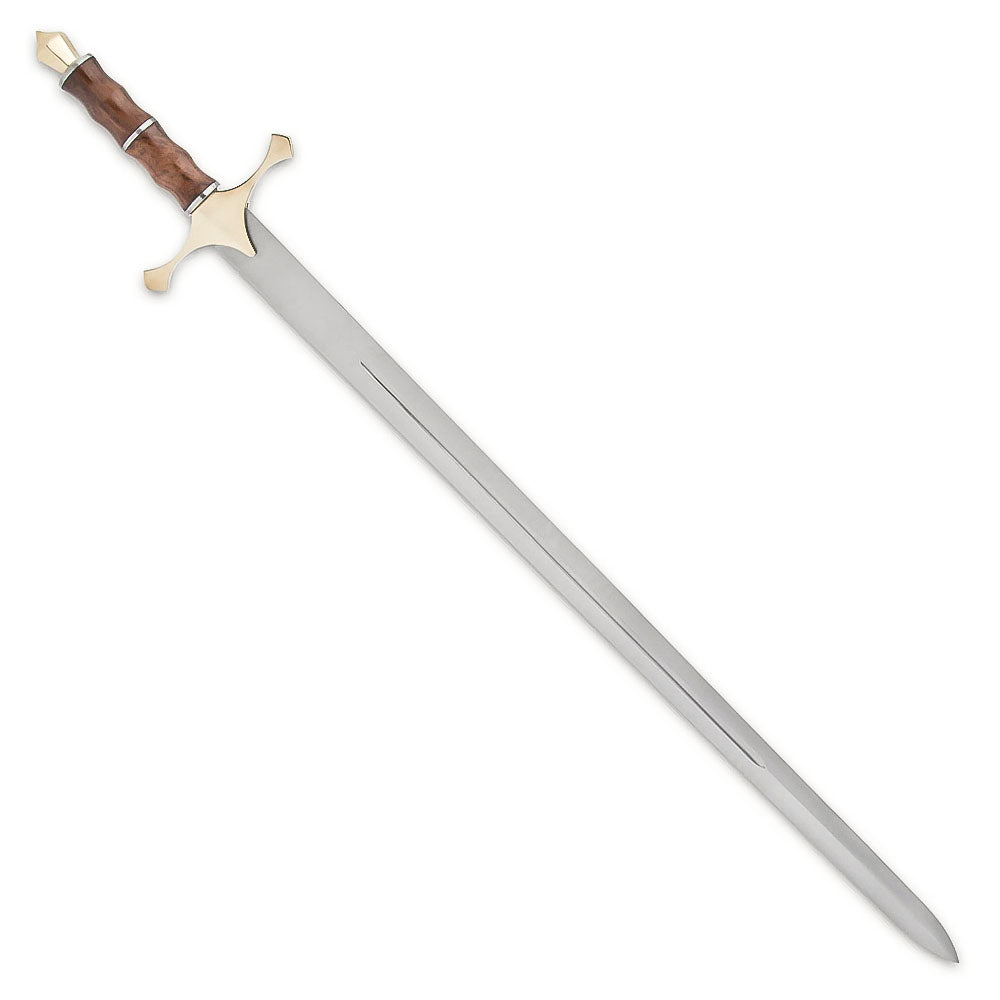 Mount Carmel Sword And Scabbard - Stainless Steel Blade, Wooden Handle, Brass Cross-guard And Pommel - propswords