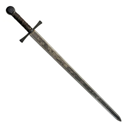 41” Hand Forged Carbon Steel Rustic Broad Sword with Leather Wrapped Handle