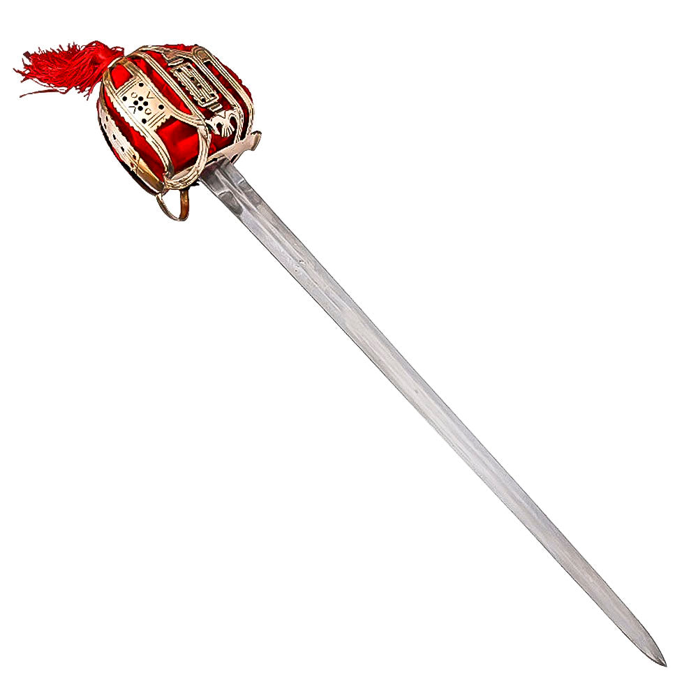 39" Hand Forged Stainless Steel Scottish Basket Hilt Broadsword With Scabbard - propswords