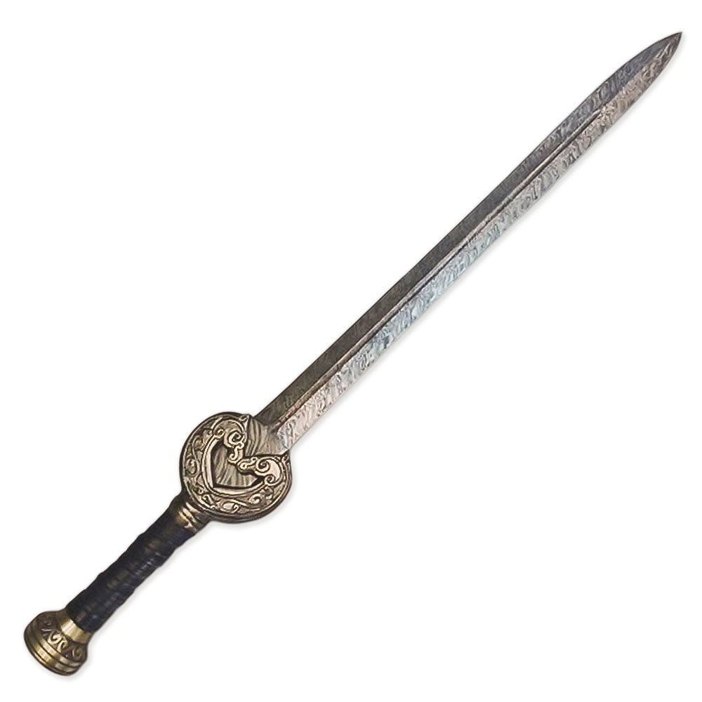 Handmade Damascus Steel 38 inches King Theoden Herugrim Sword Lord Of The Ring Sword Battle Ready With Leather Sheath