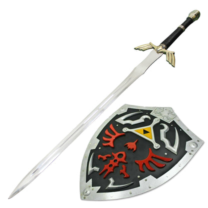 LEGEND OF ZELDA MASTER SWORD OF DARK LINK & Dark Link Hylian Zelda Shield - propswords