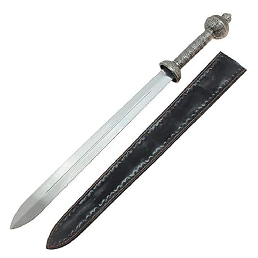 Spartan Steel Roman Gladius Medieval General Short Sword Leather Sheath Gladiator Weapon