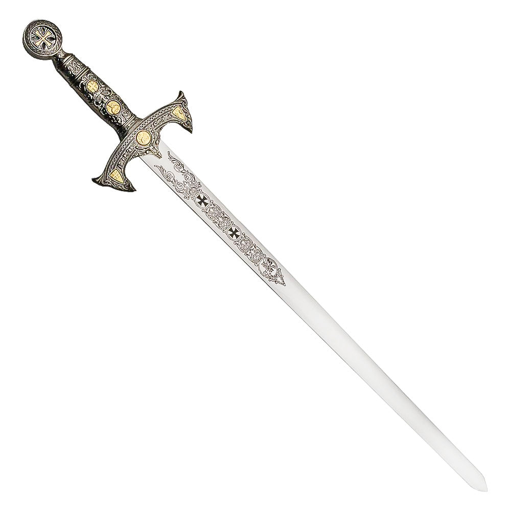 34”Knights Templar Rose Gold Sword Medieval Sword