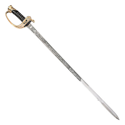 36" Handmade Stainless Steel Custom US Staff Officer's Sword With Scabbard