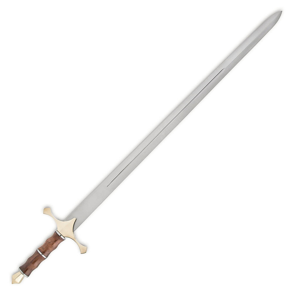 Mount Carmel Sword And Scabbard - Stainless Steel Blade, Wooden Handle, Brass Cross-guard And Pommel - propswords