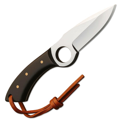 7" Handmade Stainless Steel Full Tang Hunting Skinning Knife Micarta Handle With Leather Sheath For Hunting, Camping, Outdoor, Fishing