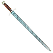 Handmade Damascus Steel Viking Sword With Leather Sheath - propswords