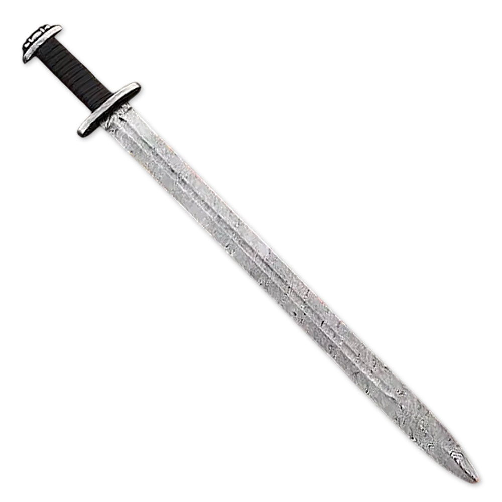 36" Handmade Damascus steel Viking Sword, Leather Wrapped on Handle Including Leather Cover - propswords