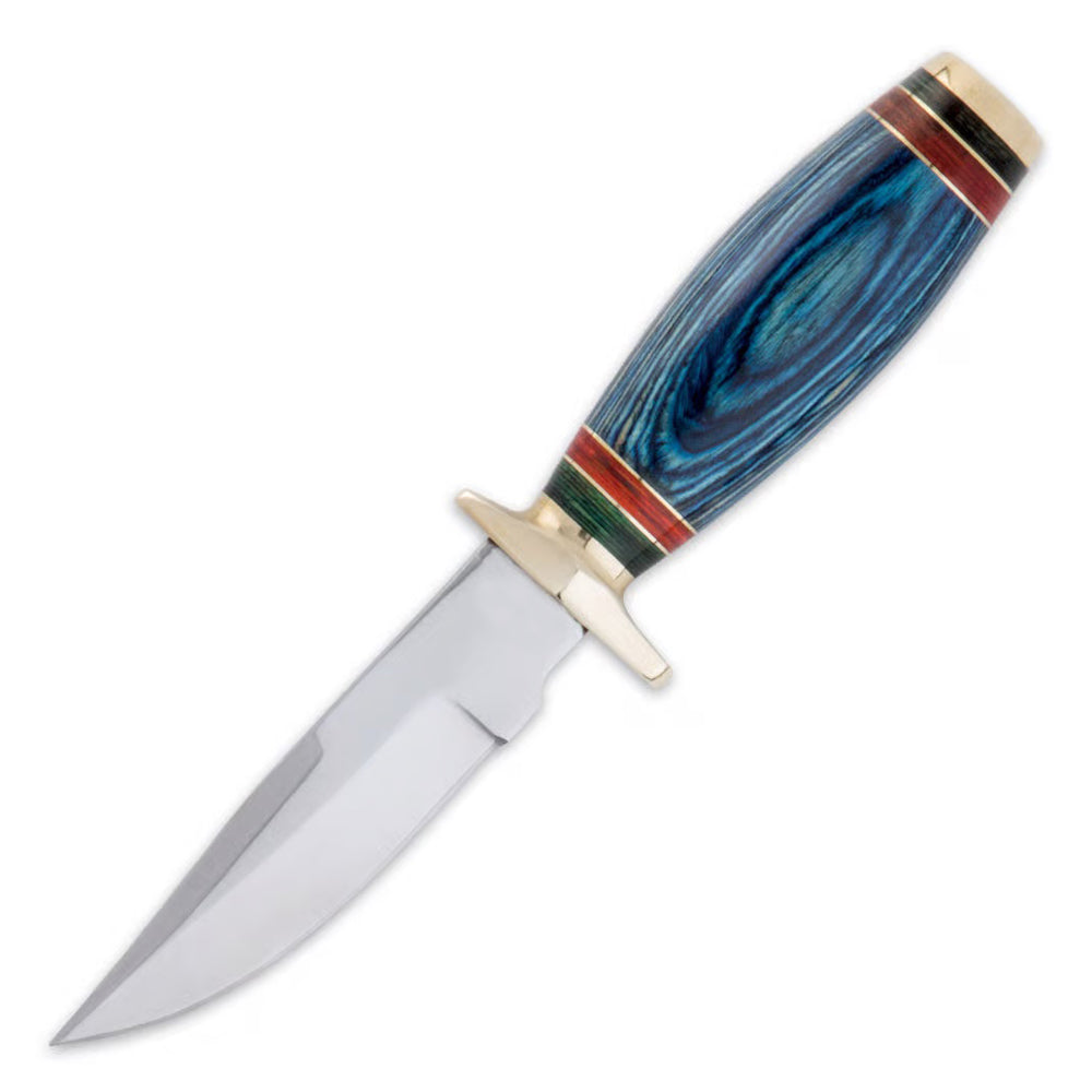 8" Stainless Steel Bushcraft Skinner Knife Outdoor Hunting Knife Wood Handle With Sheath - propswords