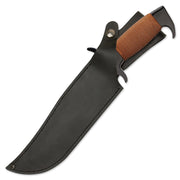 13" Handmade Damascus Steel Bowie Knife Wire Wrapped With Sheath