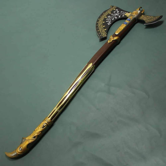 Hand-Forged Leviathan Axe Replica – God of War Inspired, Life-Size Level 7 Kratos Axe - propswords
