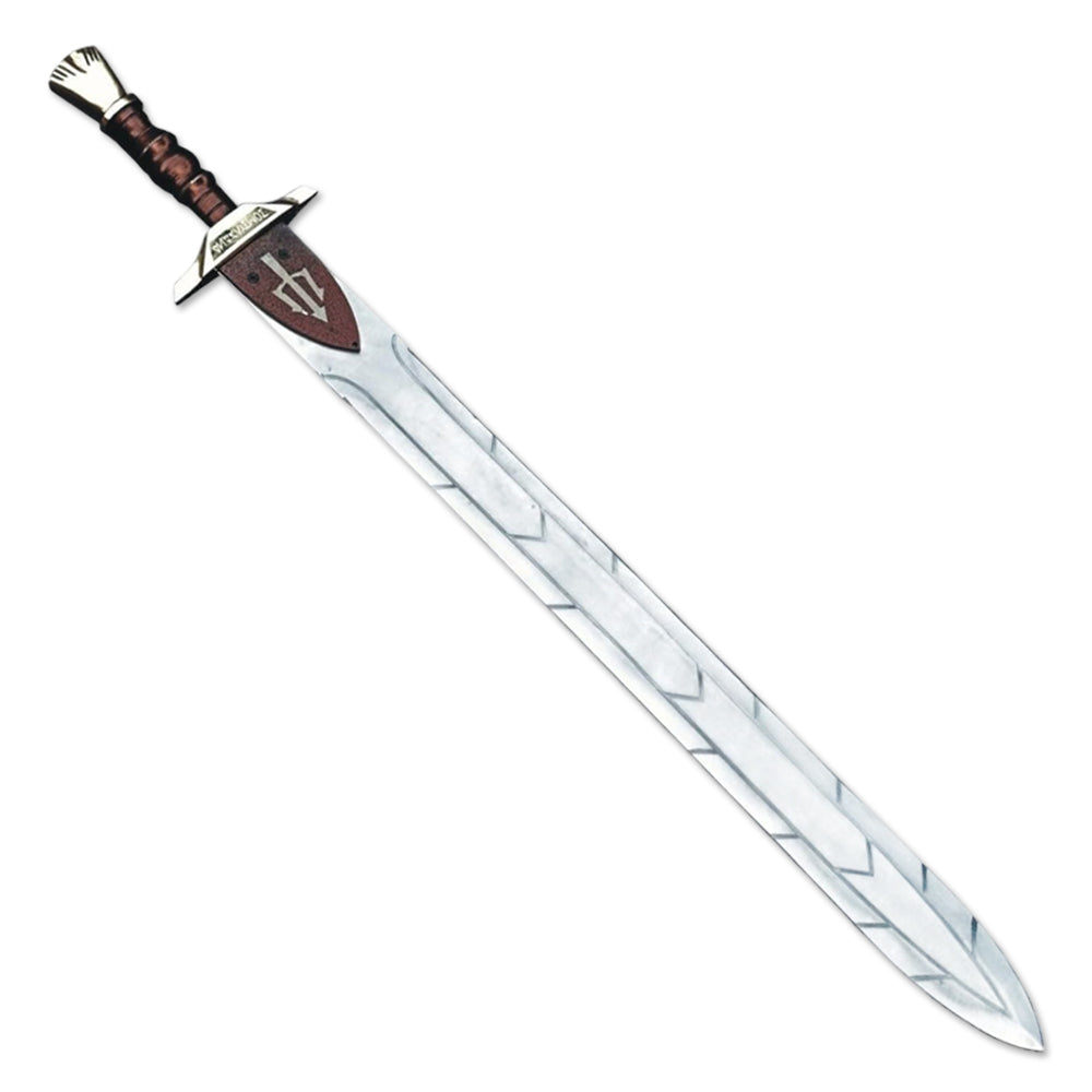 30" Handmade Stainless Steel Percy Jackson Riptide Sword With Leather Sheath - propswords