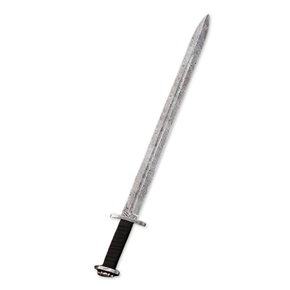 36" Handmade Damascus steel Viking Sword, Leather Wrapped on Handle Including Leather Cover - propswords