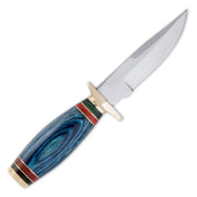 8" Stainless Steel Bushcraft Skinner Knife Outdoor Hunting Knife Wood Handle With Sheath