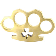 Shamrock Clover 100% Pure Brass Knuckle Novelty Paper Weight - propswords