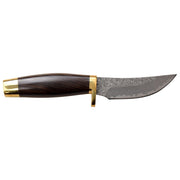 Elk Ridge 7.5" Wood Handle Fixed Blade Hunting Skinning Knife Damascus Steel - propswords