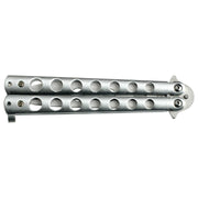 Stainless Steel Training Butterfly Knife - propswords