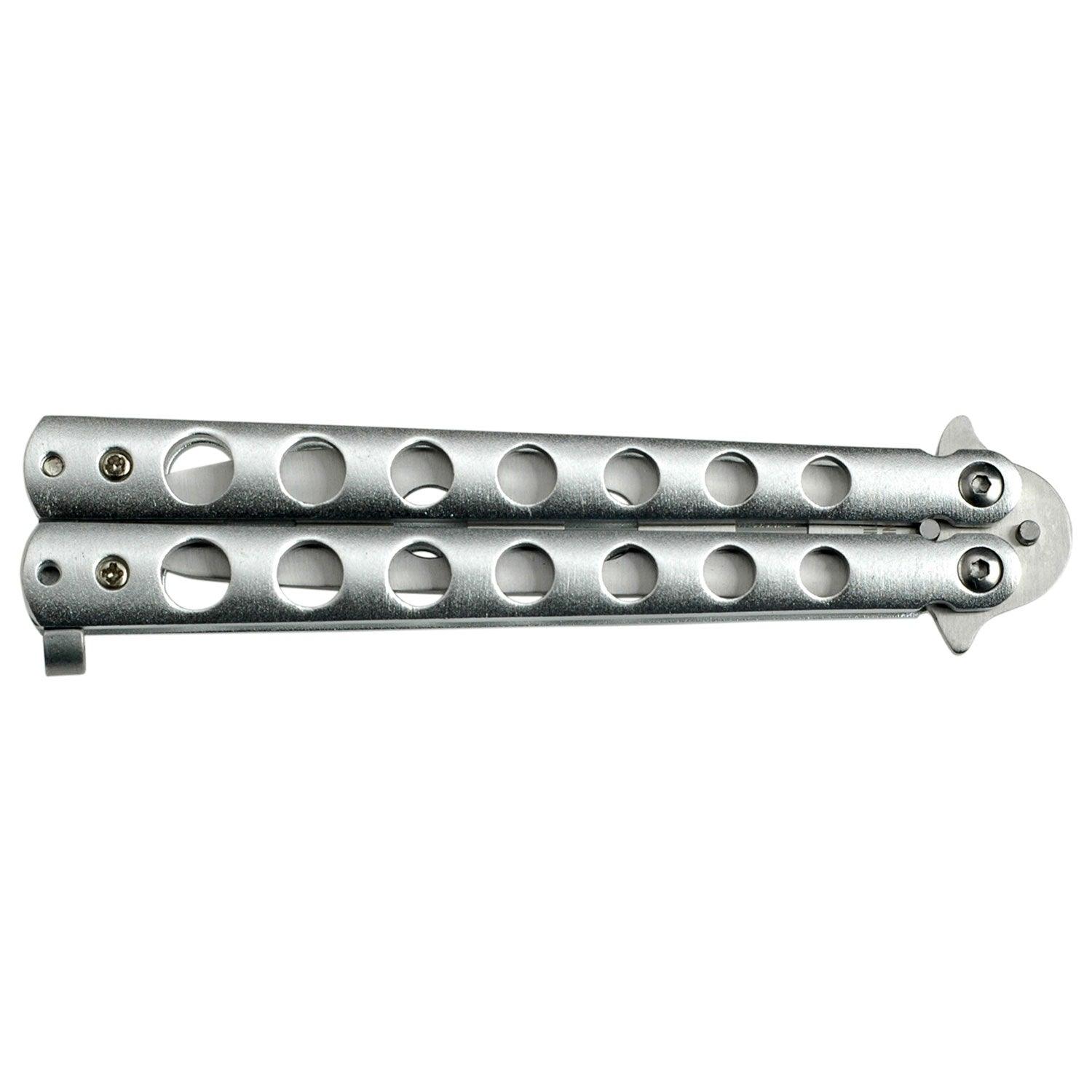 Stainless Steel Training Butterfly Knife - propswords