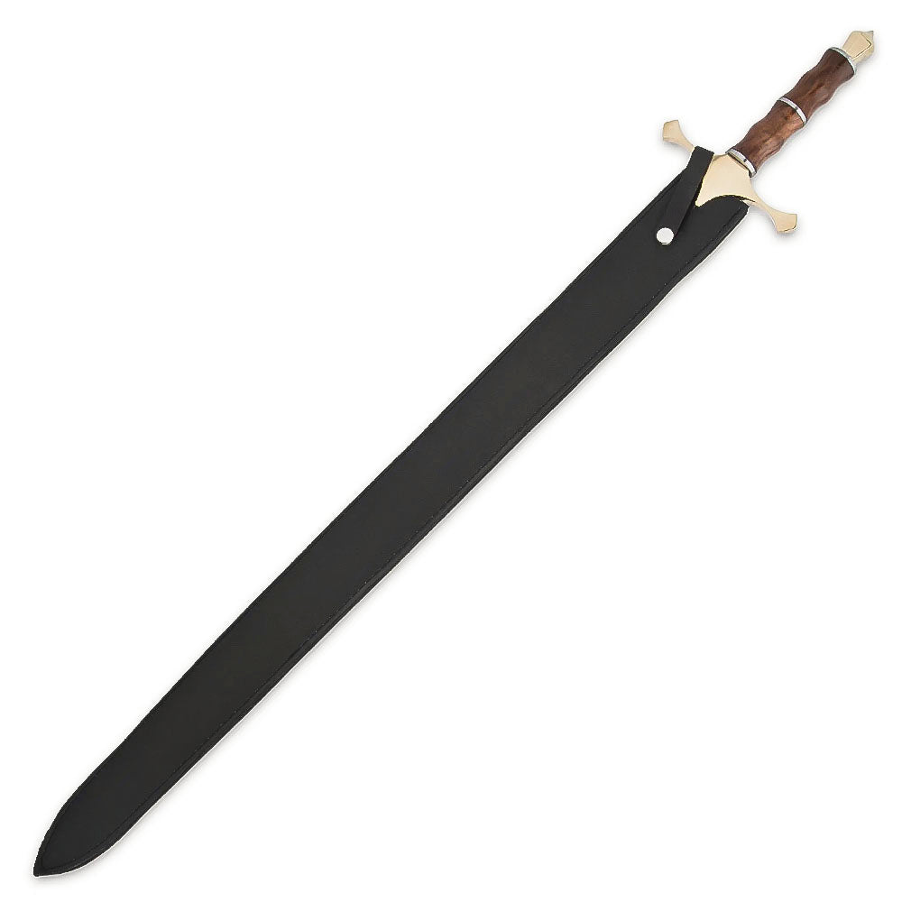 Mount Carmel Sword And Scabbard - Stainless Steel Blade, Wooden Handle, Brass Cross-guard And Pommel - propswords