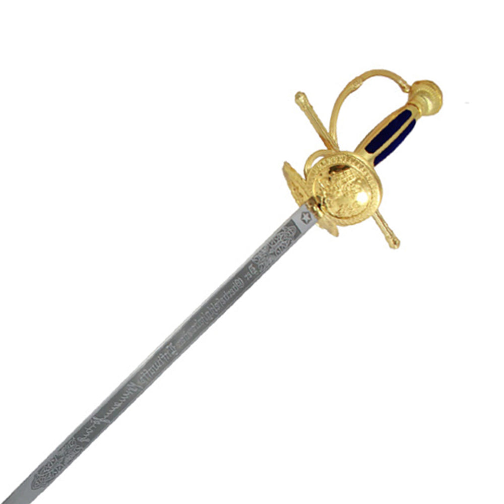 Handmade Double Head Sword, Quixote Rapier Renaissance Spanish Musketeer Sword Black&Gold Edition