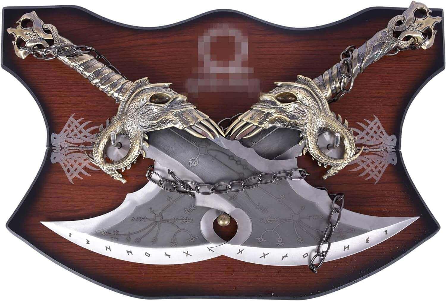 God of War Kratos' Blades of Chaos 21" Metal Replica Swords – Realistic Cosplay Prop - propswords