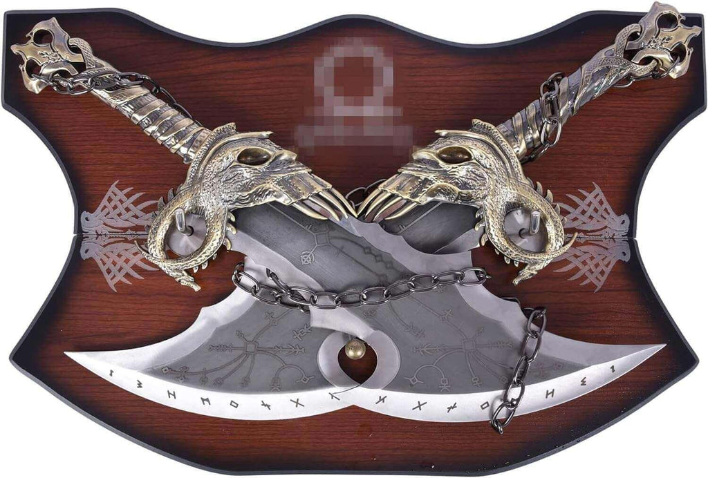 god of war blades of chaos Swords Blades of Chaos Metal Swords 21inch Halloween Cosplay Props Leviathan Axe - propswords