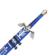 Deluxe zelda real sword High Carbon Steel Replica Breath of The Wild Double Edge Sword With Scabbard - propswords