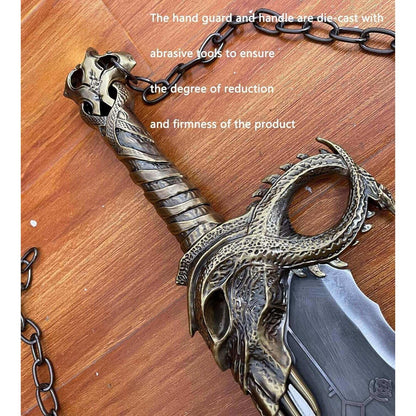 God of War Kratos' Blades of Chaos 21" Metal Replica Swords – Realistic Cosplay Prop - propswords