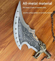 god of war blades of chaos Swords Blades of Chaos Metal Swords 21inch Halloween Cosplay Props Leviathan Axe - propswords