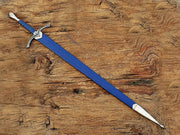Damascus Steel glamdring Sword, Foe Hammer Sword Handmade Medieval Sword with Leather Sheath - propswords