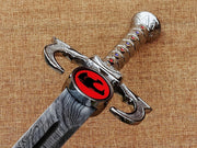 Hand Forged Damascus Steel Thundercats Lionío Sword of Omen Replica with Leather Sheath