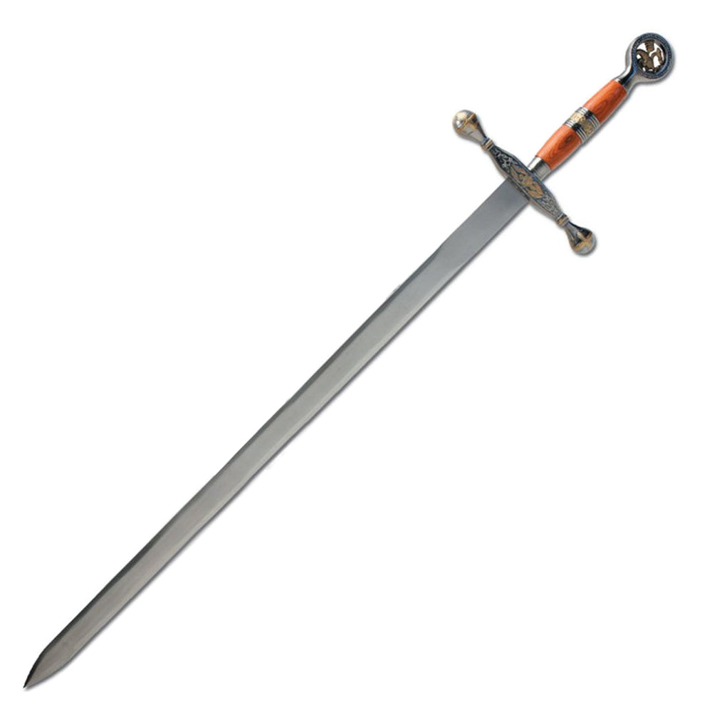 Dragon Slayer Sword fantasy weapon with oversized steel blade, rugged dark metal texture, powerful medieval warrior design inspired by epic battles