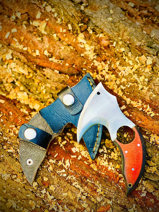 Handmade Stainless Steel Lion Claw Skinning Knife With Leather Sheath