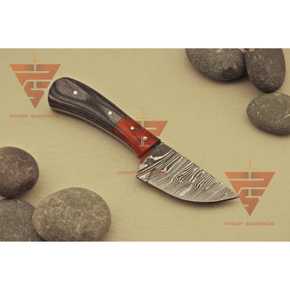 Handcrafted 6-Inch Full Tang Tracker Knife: Durable Survival, Camping, and Hunting Blade with Brown Leather Sheath - propswords