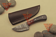 Handcrafted 6-Inch Full Tang Tracker Knife: Durable Survival, Camping, and Hunting Blade with Brown Leather Sheath