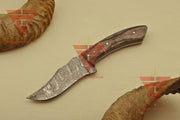 Handcrafted Full Tang Damascus Steel Hunting Camping Skinner Knife - Rosewood Handle - Ideal Gift For Him - Essential EDC Gear