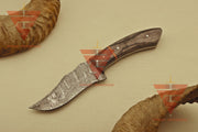 Handcrafted Full Tang Damascus Steel Hunting Camping Skinner Knife - Rosewood Handle - Ideal Gift For Him - Essential EDC Gear - propswords