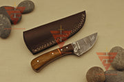 Handcrafted 6-Inch Full Tang Tracker Knife: Durable Survival, Camping, and Hunting Blade with Brown Leather Sheath