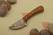 Handcrafted 6-Inch Full Tang Tracker Knife: Durable Survival, Camping, and Hunting Blade with Brown Leather Sheath