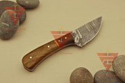 Handcrafted 6-Inch Full Tang Tracker Knife: Durable Survival, Camping, and Hunting Blade with Brown Leather Sheath