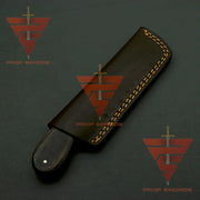 Handmade Damascus Steel Hunting Skinner Knife Pure Rosewood Handle, Comes With Leather Sheath - propswords
