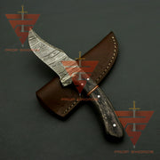 Mastercrafted Damascus Steel Fixed Blade Knife with Premium Sheath: Your Ultimate Companion - propswords