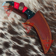 Handcrafted Damascus Steel Tactical Karambit with Leather Sheath: Deadly Precision and Exceptional Craftsmanship - propswords
