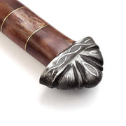 Handmade Damascus Steel Beast of War Viking Sword With Leather Sheath - propswords