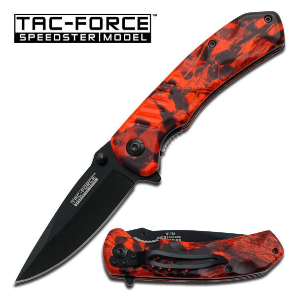 4.5" Red Camo Sturdy Spring Assisted Folding Pocket Knife - propswords